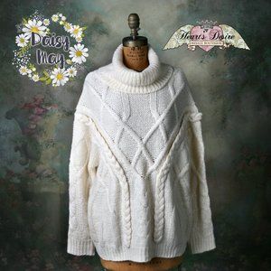 Daisy May Cozy Cable knit Oversized Sweater Size S
